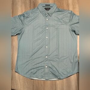 Jachs Teal Polka Dot Casual Button Down Shirt